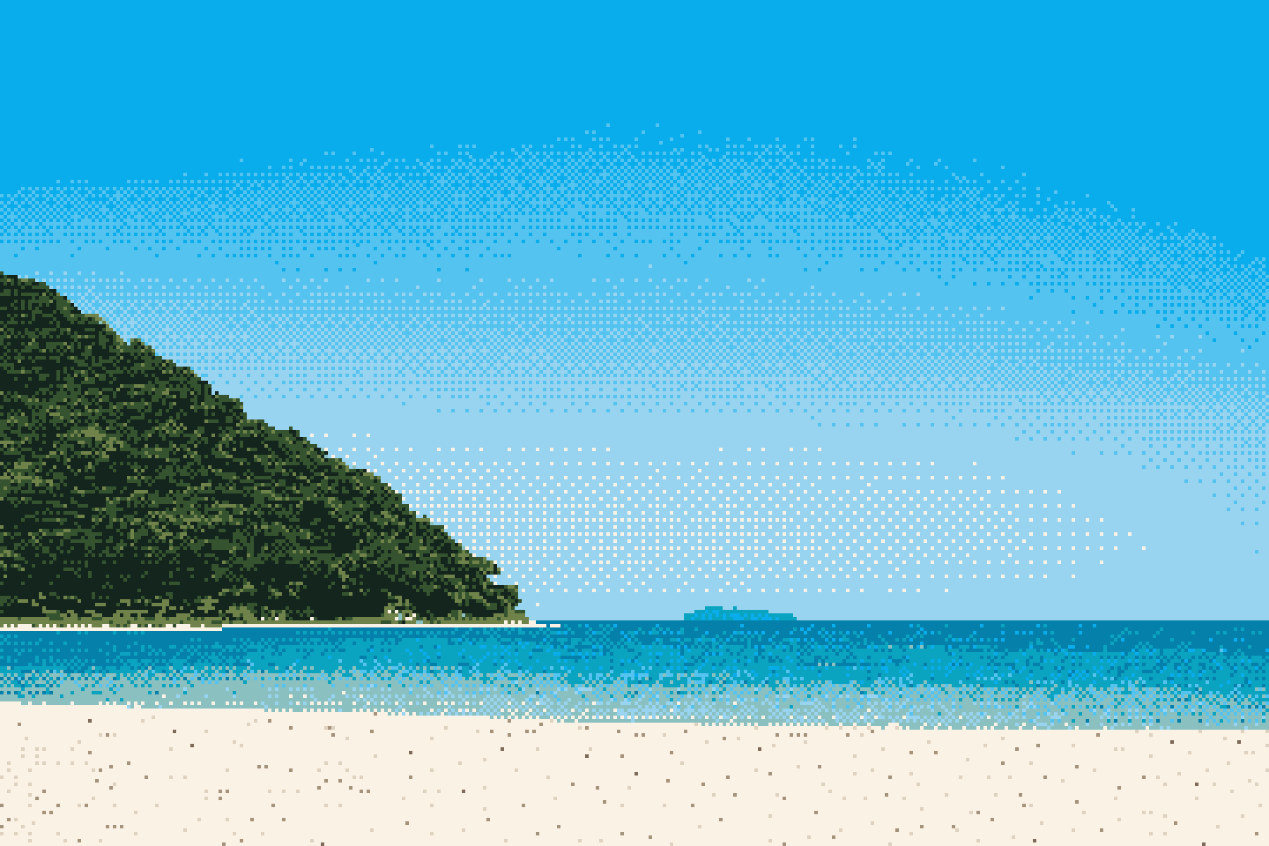 海と山と砂浜