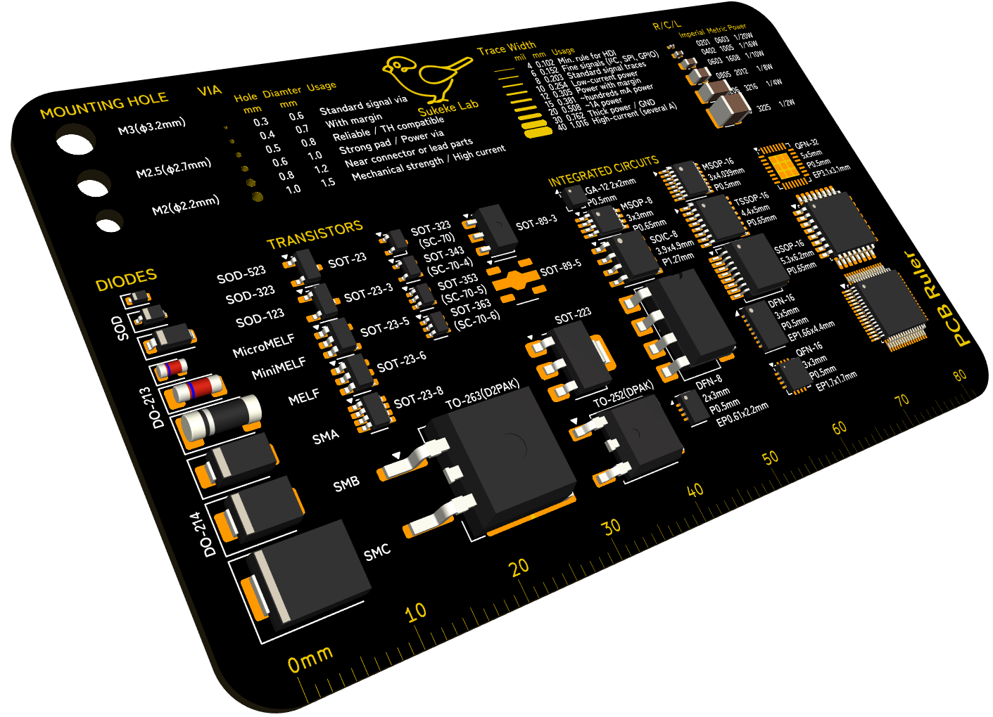 PCB Ruler 3D Preview